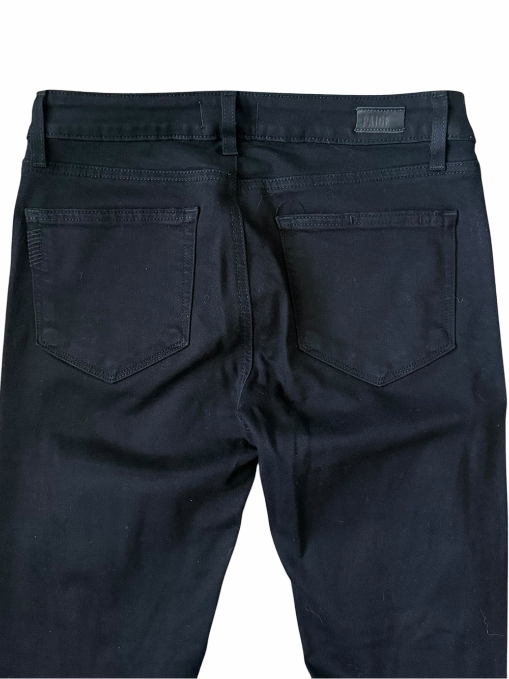 PAIGE Verdugo Ultra Skinny Black High-Rise Distressed Jeans 27 - Picture 4 of 9